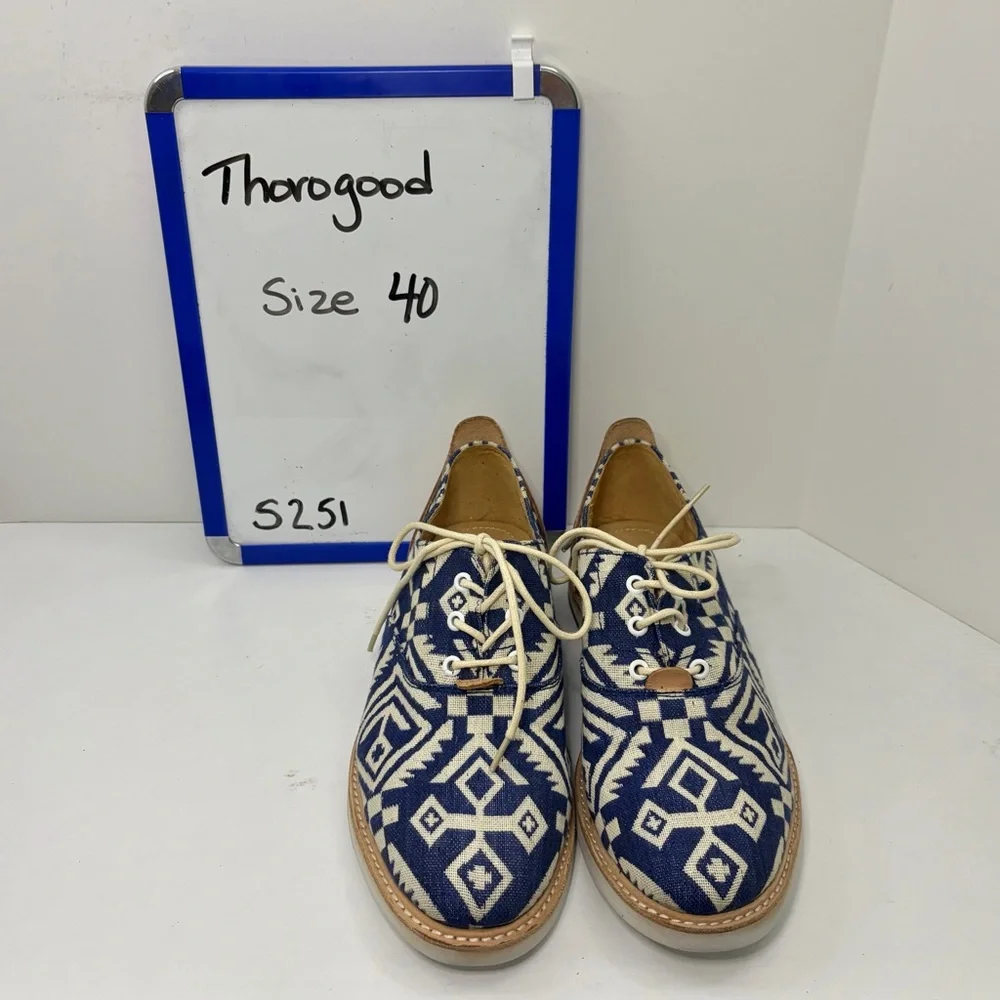 Thoroughcraft TCG Mohawk Blue Hampton Lace-Up Shoes Size 40